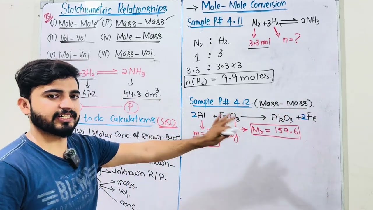 Sample Problem 4.11 & 4.12 | Class 11  | Chapter 4 Stoichiometry Full Solution | Ansar Abbas Khan