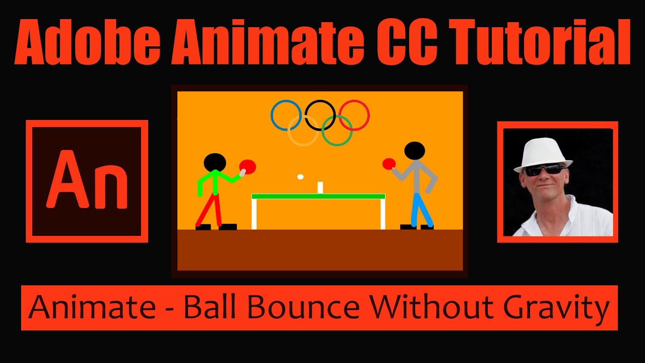 Adobe Animate - Ball Bounce No Gravity Position Keyframes Motion Tween Animate Beginner Tutorial