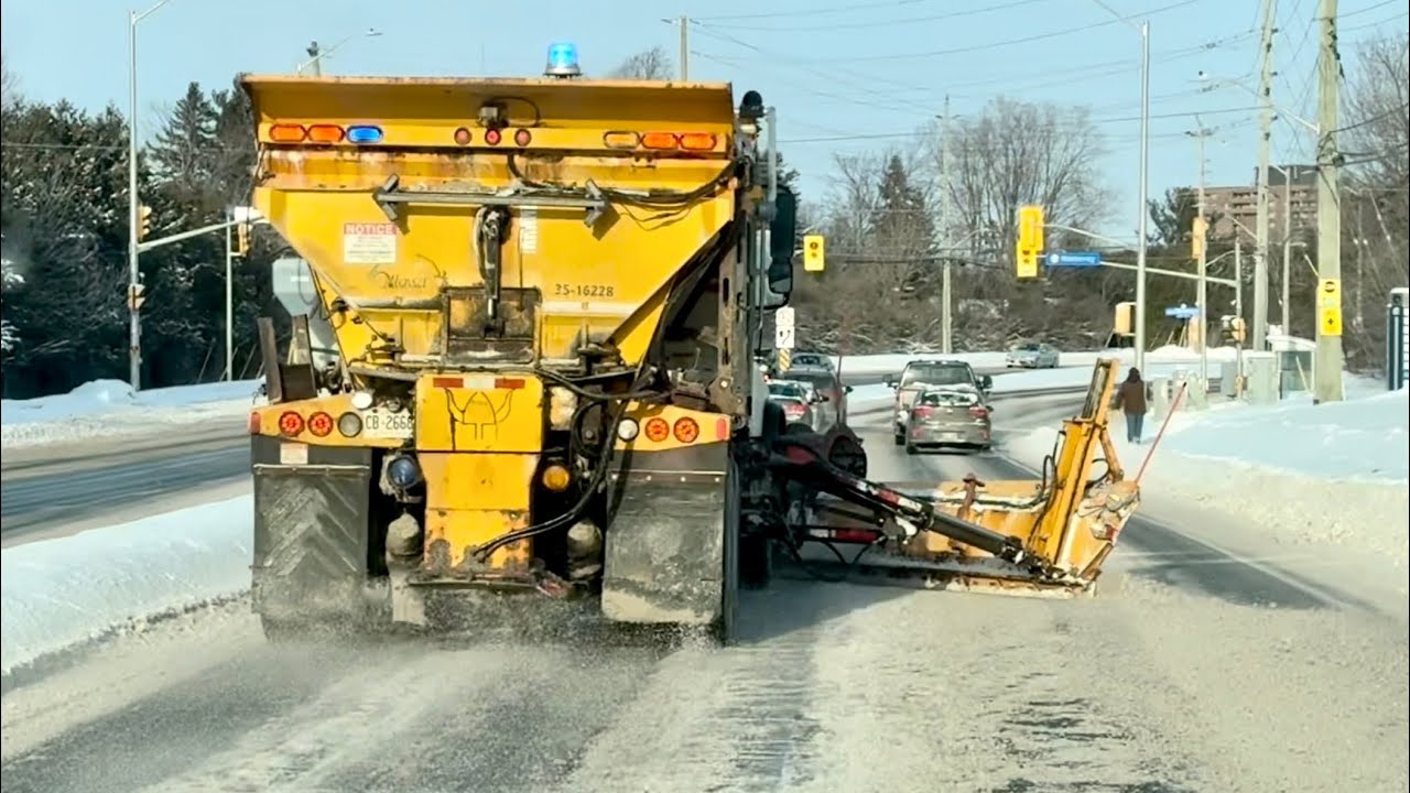 Snow Removal Plowing Road 
