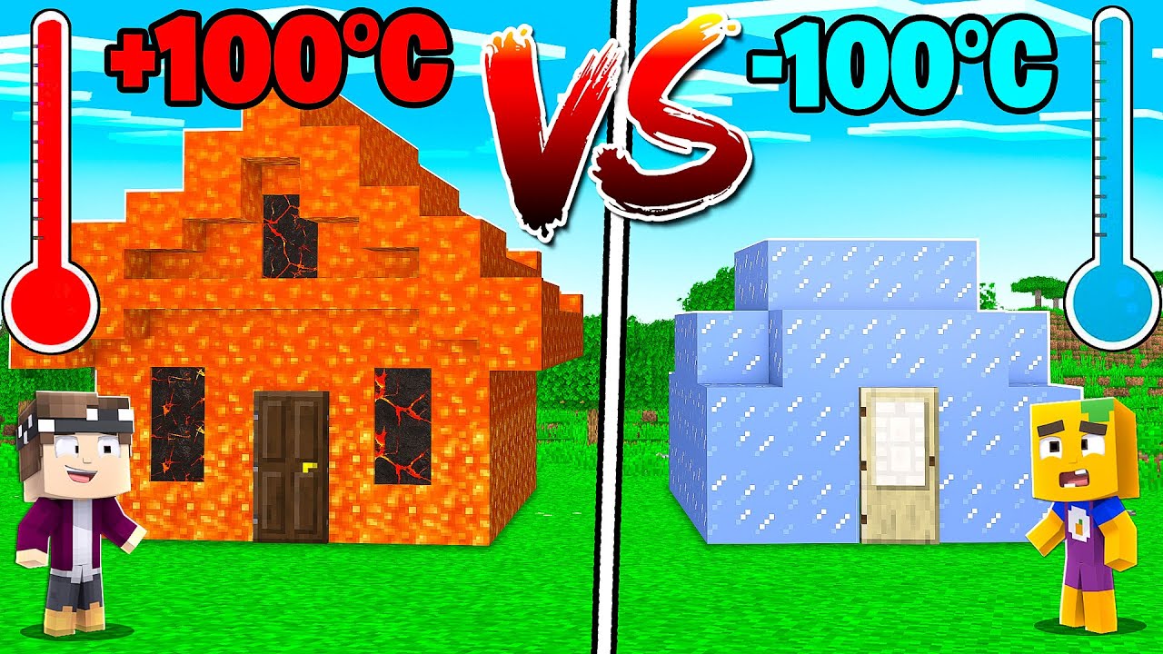 +100°C HAUS VS. -100°C HAUS IN MINECRAFT!
