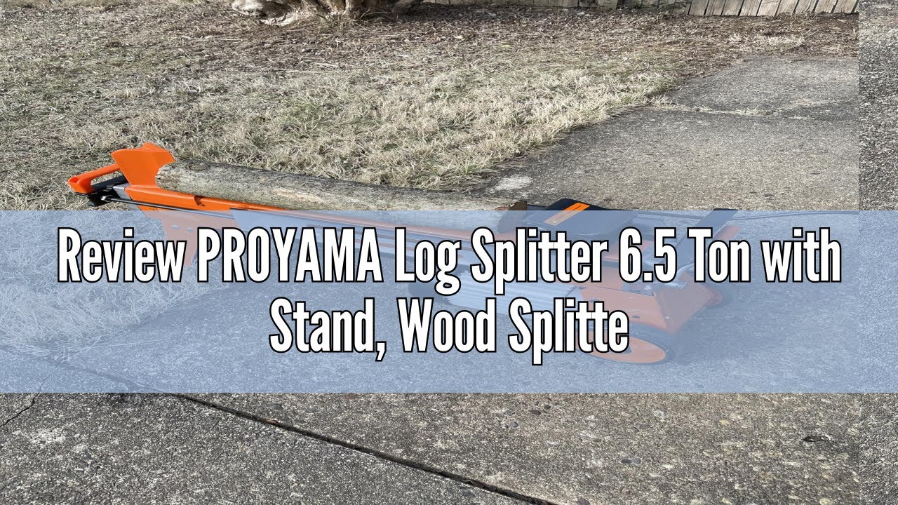 Review PROYAMA Log Splitter 6.5 Ton with Stand, Wood Splitter Electric Powered, Hydraulic Ram, Firew