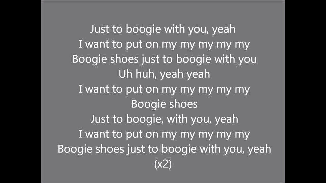 Glee - Boogie shoes - Lyrics