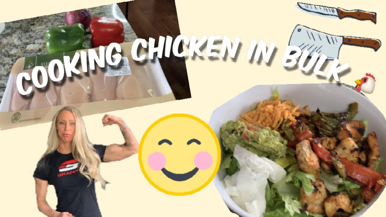 Cooking Bulk Chicken | Bangin Fajtai Style | Offseason Chicken