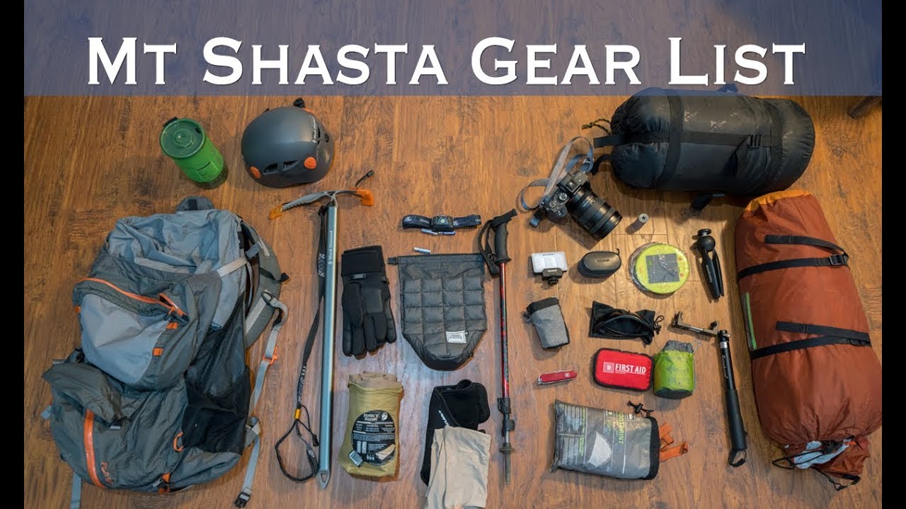 Backpacking Gear List for Mt Shasta