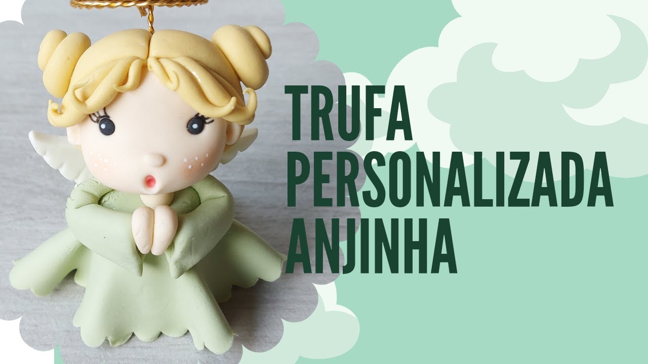 Trufa personalizada 3d anjinho, tema batizado