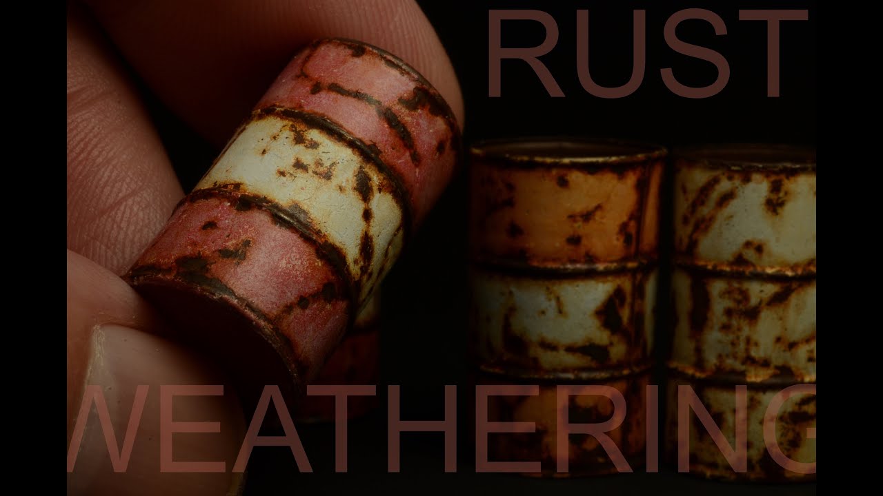 Chipped and Rusty  paint finish with Watercolors - Chipping Solution and Pigments