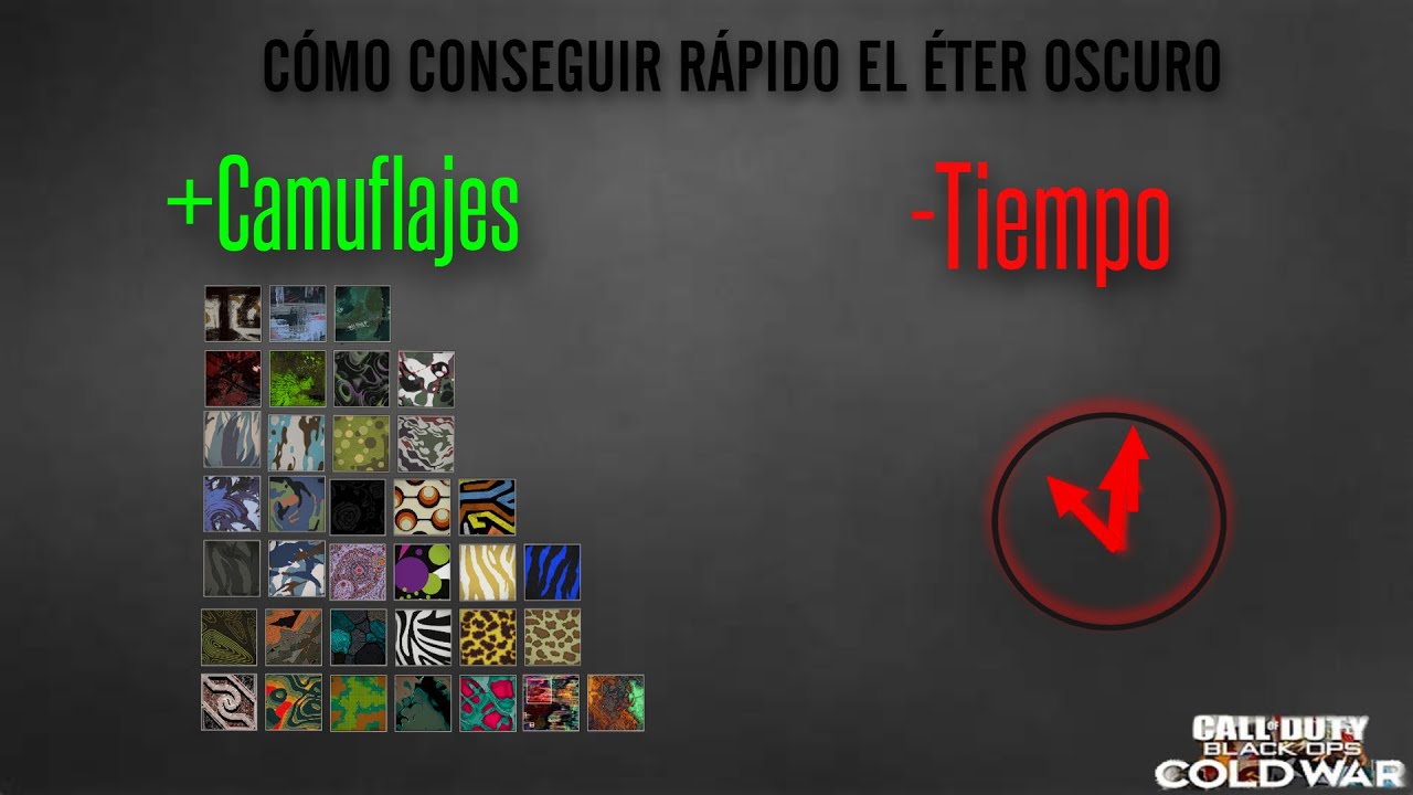 CÓMO CONSEGUIR CAMUFLAJES MÁS RÁPIDO-CONSEJOS Y GUÍA-ColdWar Zombies Materia Oscura