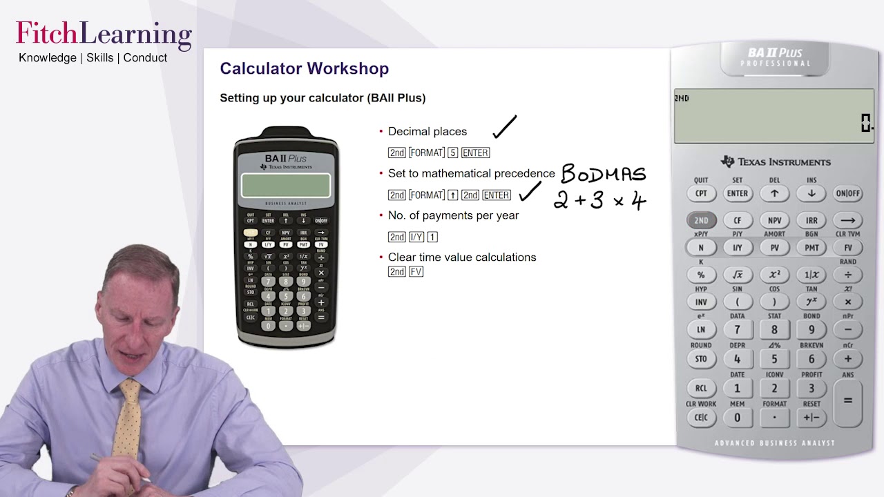 CFA Exam Calculator (BAII+) Introduction and Setup
