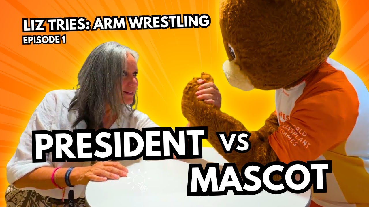 ARM WRESTLING a Mascot… This Got Out of Control!💪🐻 | LIZ TRIES...Episode 1