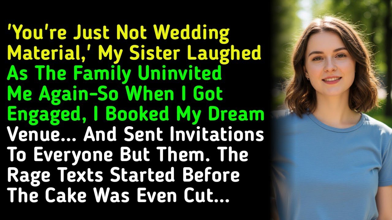 'You're Just Not Wedding Material,' My Sister Laughed As The Family Uninvited Me Again-So When... 