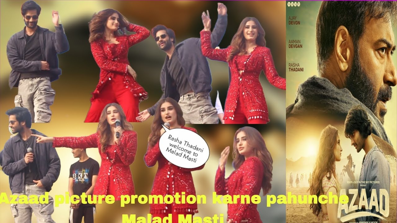 Rasha Thadani Aaman Devgan azaad aap picture ka promotion karne pahunche Malad Masti
