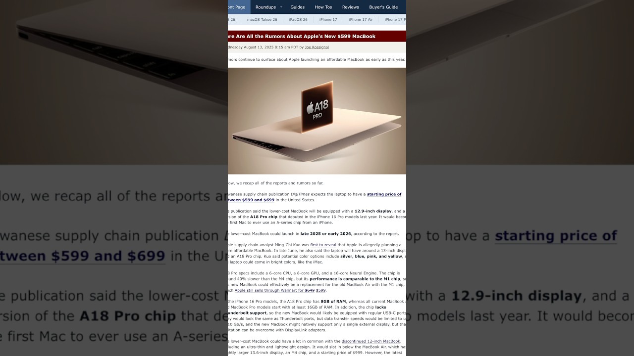 Nadchodzi MacBook za 2.500 zł