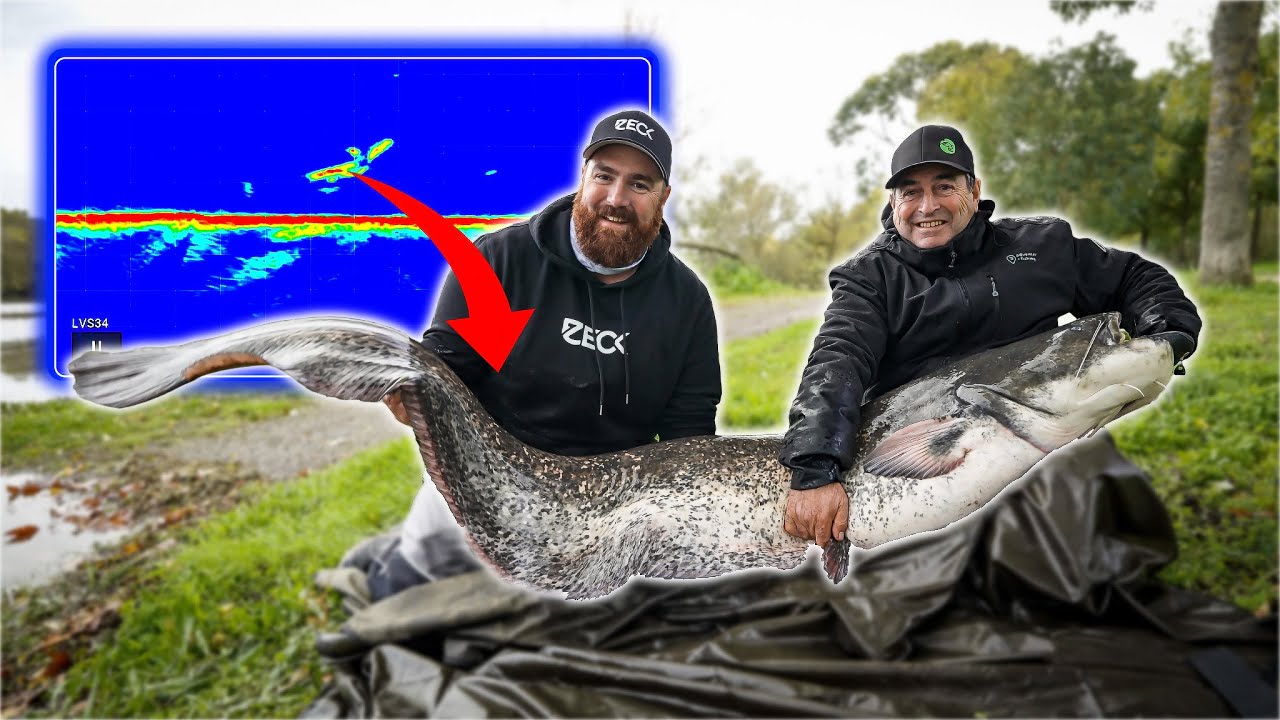 mon père pêche son premier SILURE au LIVESCOPE | pêche au fireball