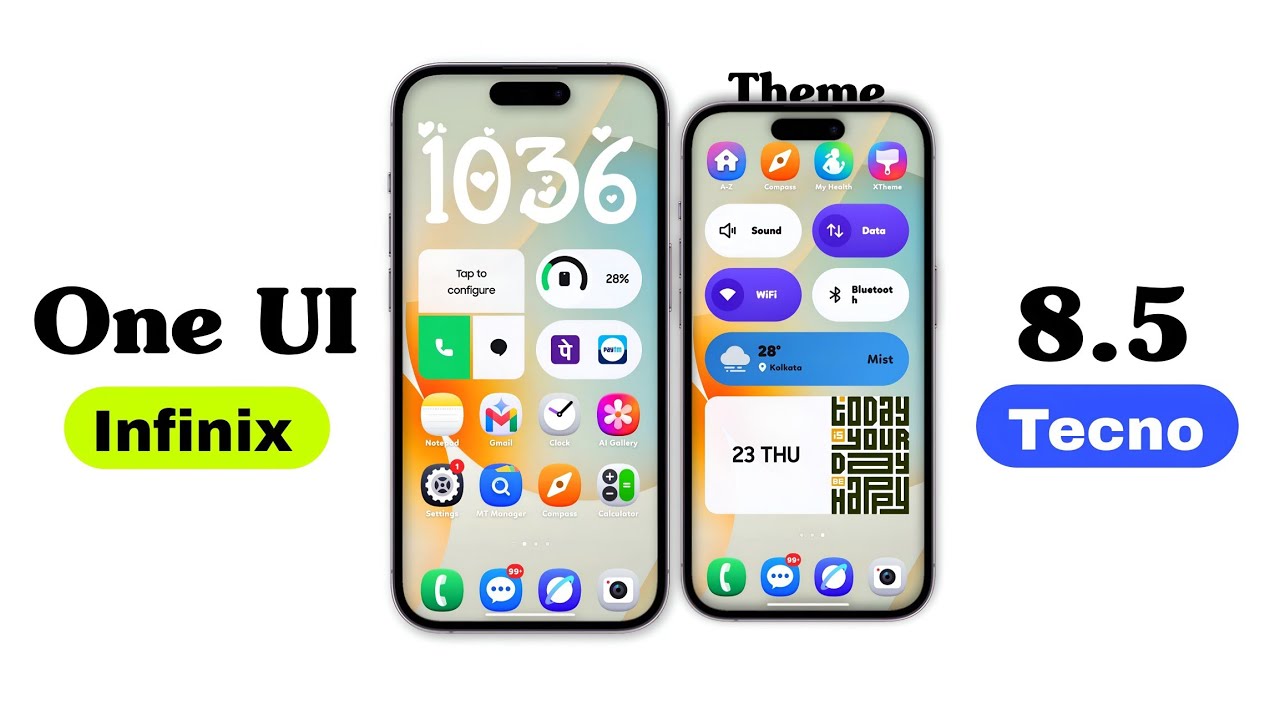 Тема One UI 8.5 для всех устройств Infinix + Tecno + Itel 🔥 | Новейшая тема OneUI | Премиум-тема