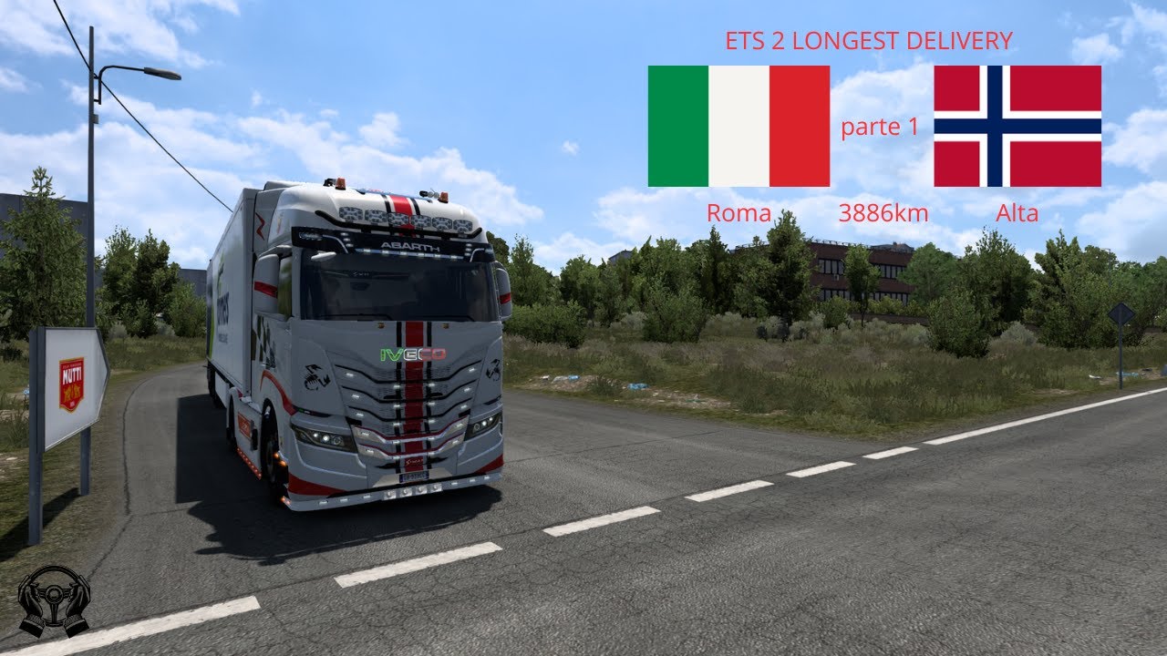 ETS2 Longest Delivery (Italy to Norway ) Roma to Alta parte  1