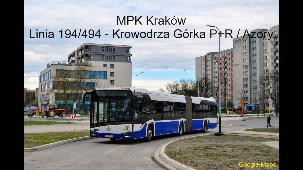 MPK Kraków: Linia 194/494 - Krowodrza Górka P+R / Azory (Google Maps)