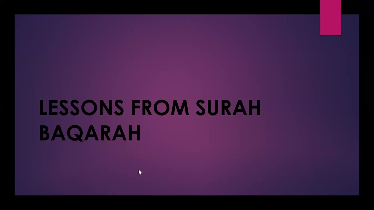 LESSONS FROM QURAN episode 10