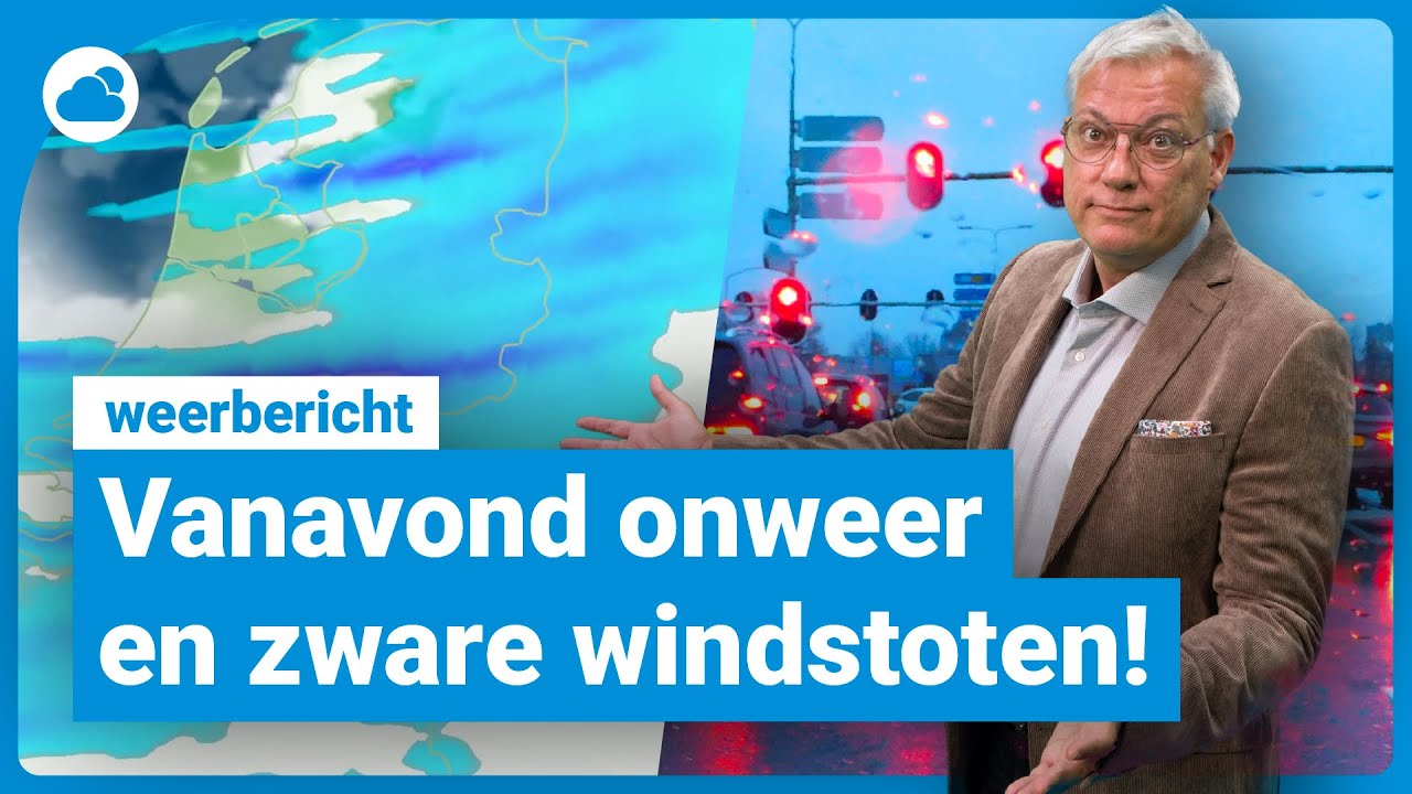 Weerbericht: onstuimige avond en ochtend | Code geel voor onweer en windstoten! ⚠️