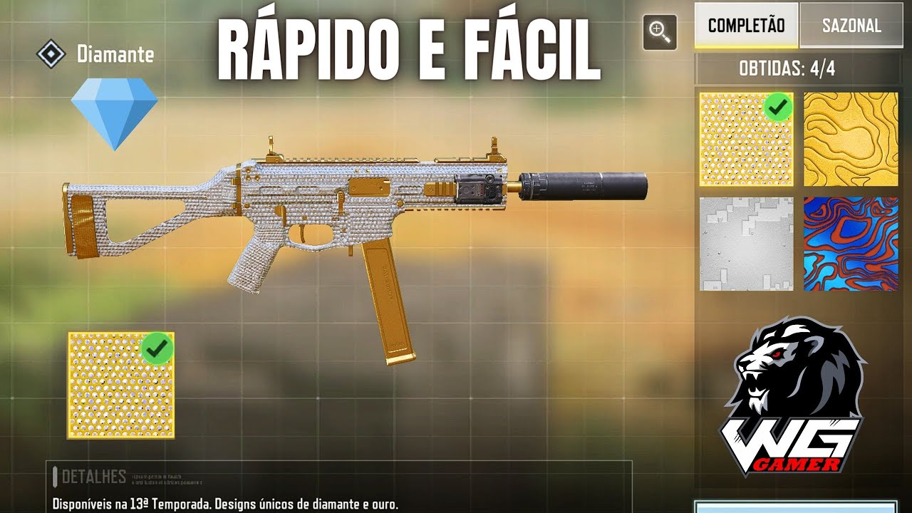 Como Pegar Skin De DIAMANTE Nas Armas Da Forma Mais Rápida e Fácil No Call Of Duty Mobile