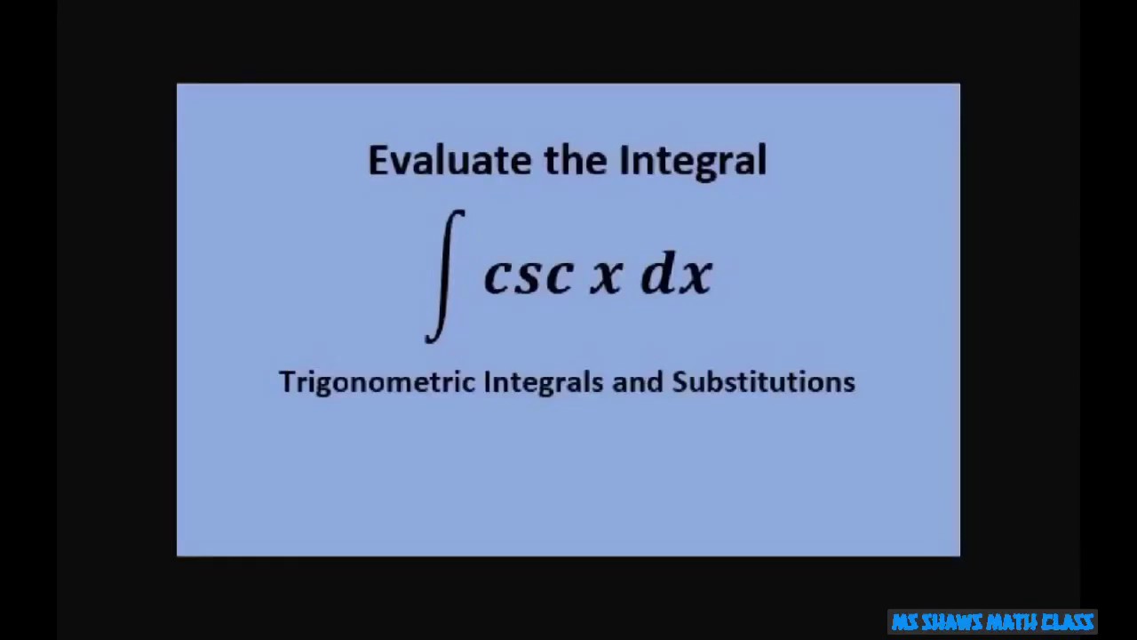Evaluate the Integral. Trigonometric Substitution. Example 33