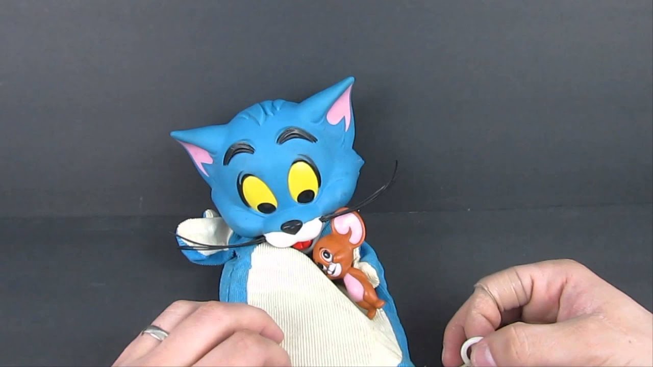 Vintage 1965 Talking Pull String Tom & Jerry Hand Puppet by Mattel