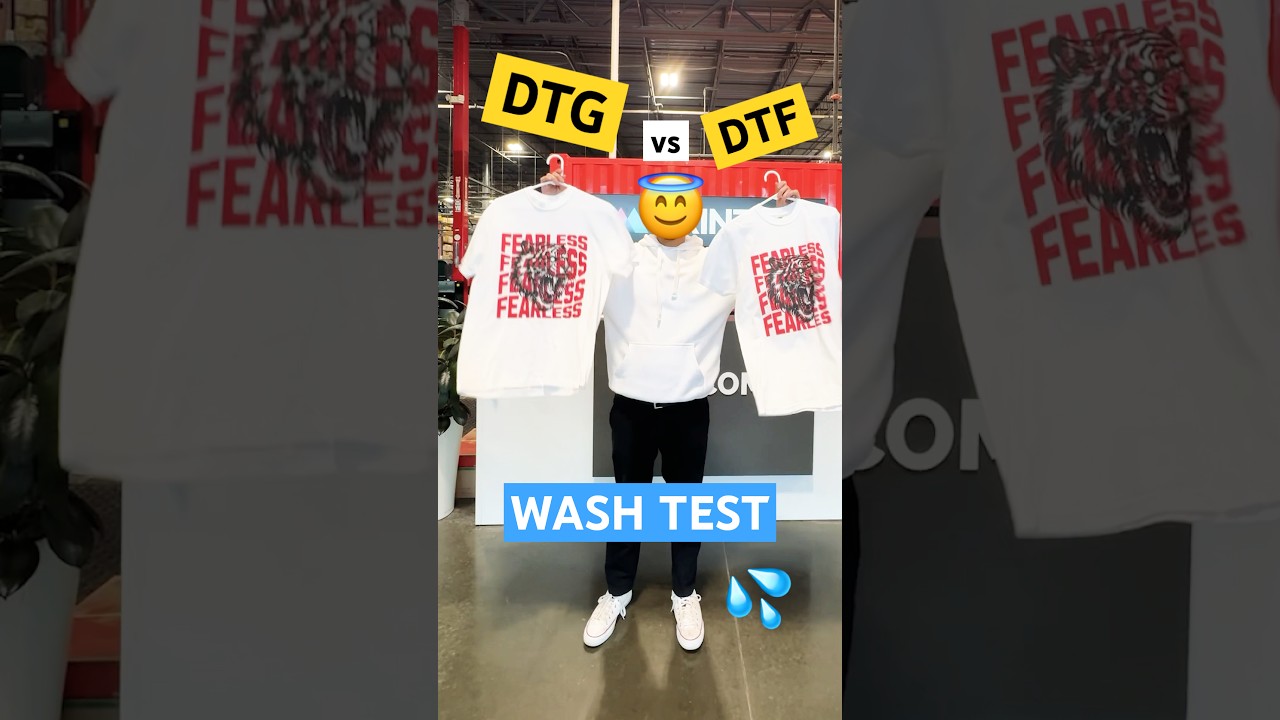 DTG vs DTF: Which one is better? Wash test #printful #dtg #dtf #printing