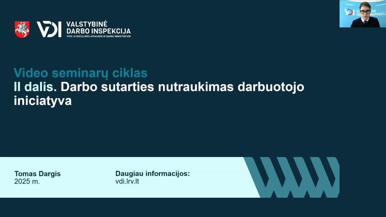 Seminaras „Darbo sutarties nutraukimas darbuotojo iniciatyva“