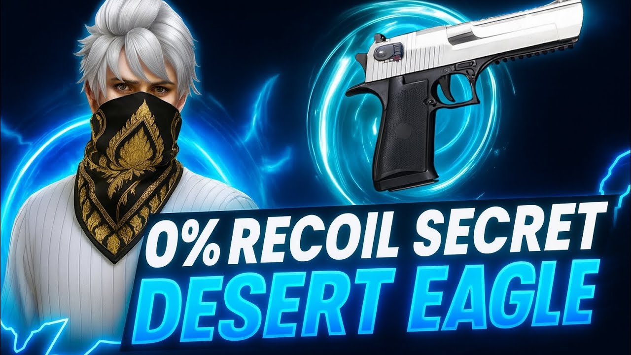 BRAZILIAN 🇧🇷 SECRET 🤫 NO RECOIL 💀 DESERT EAGLE HEADSHOT 🥶 TRICKS + SETTINGS ⚙️ IN FREE FIRE 