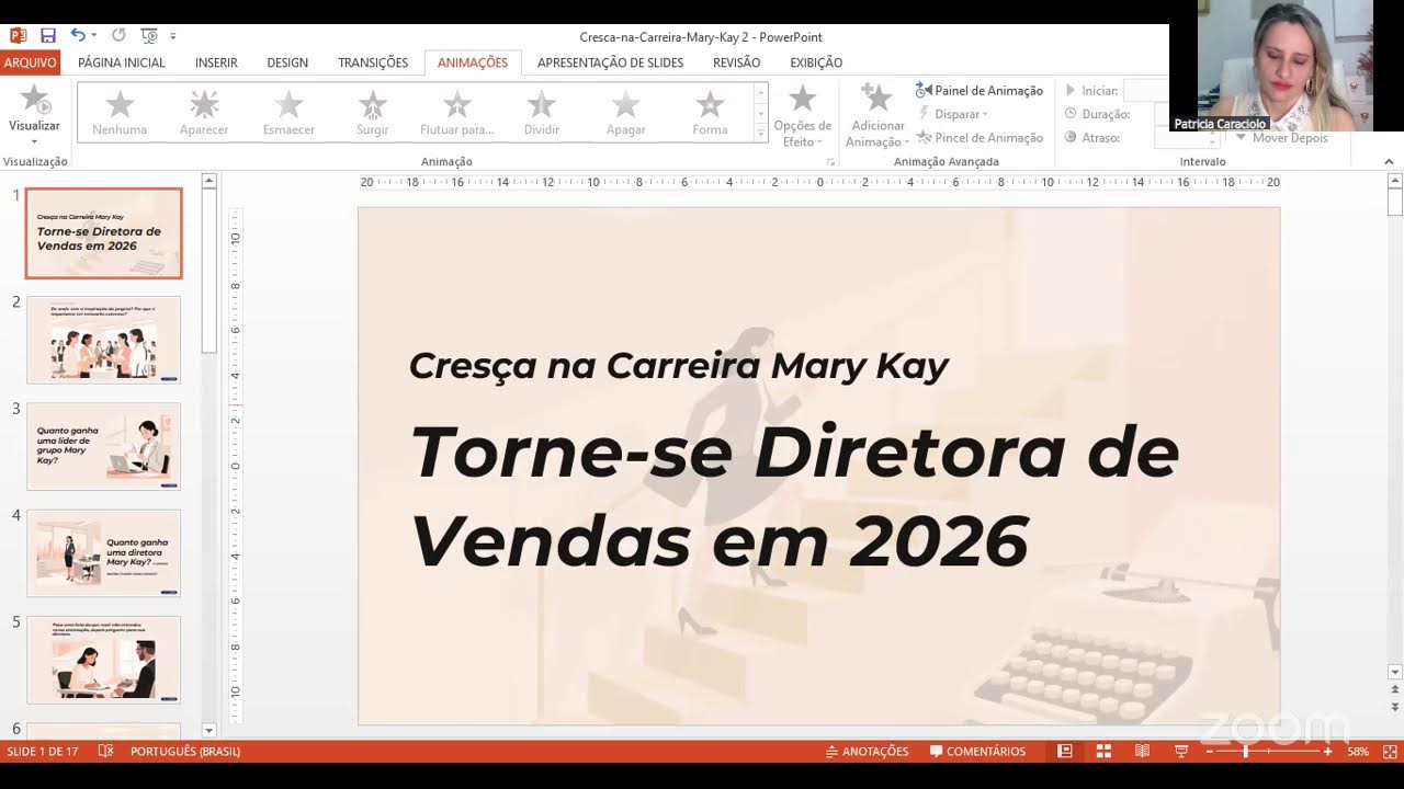 Reunião Zoom de Patricia Caraciolo