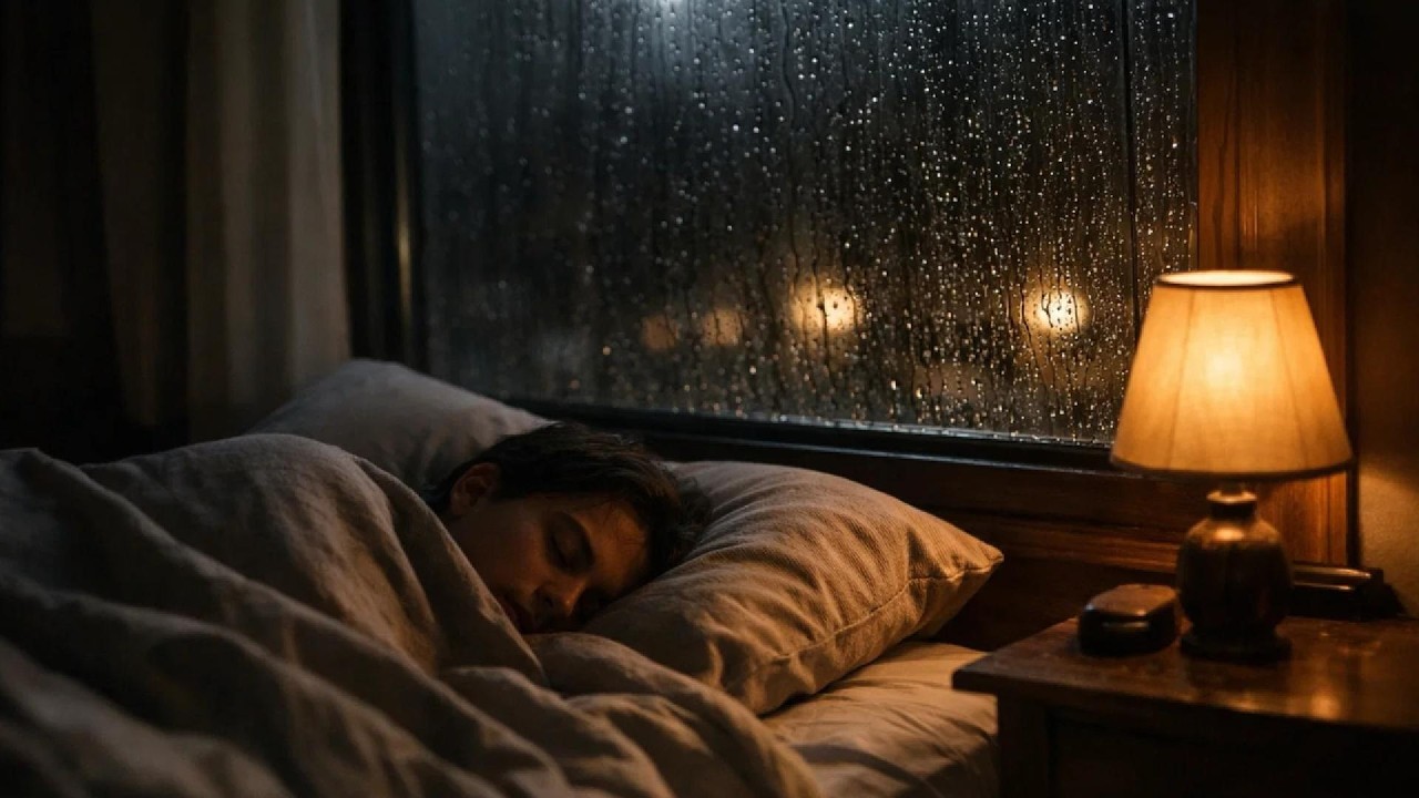 Soft Spring Garden Rain 🌧 (No Ads) | Dark Bedroom for Deep Sleep