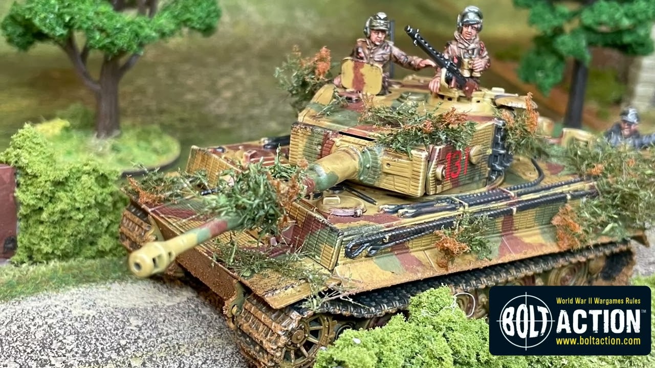 Warlord games Bolt action Waffen SS and Tiger tank with Empress Miniatures crew show case