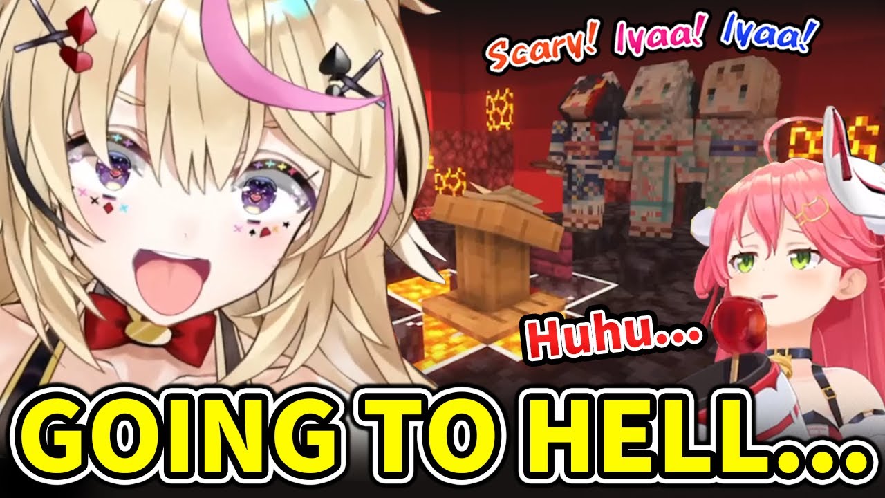 Miko holds back her laugher at Polka acting King Enma Perfectly【Hololive/Eng sub】