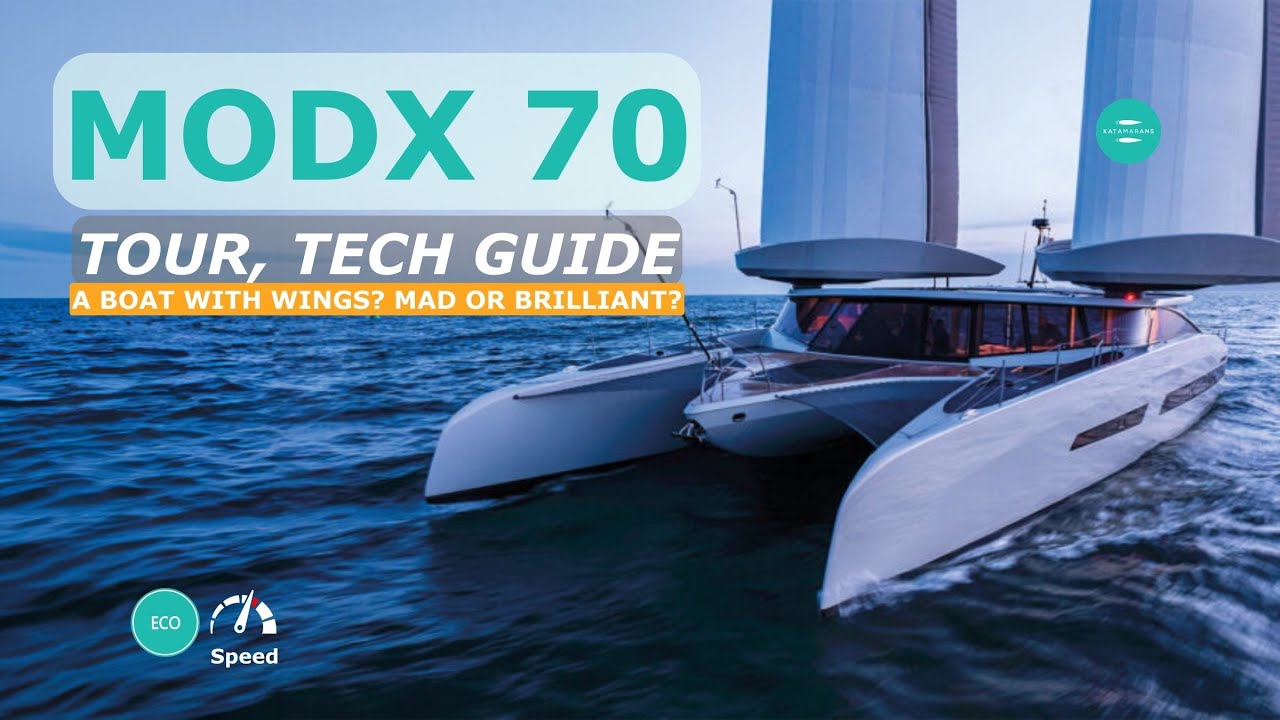MODX 70 Luxury Eco Catamaran with Wing Sails - a Visionary Zero Emission Yacht - Is this the Future?