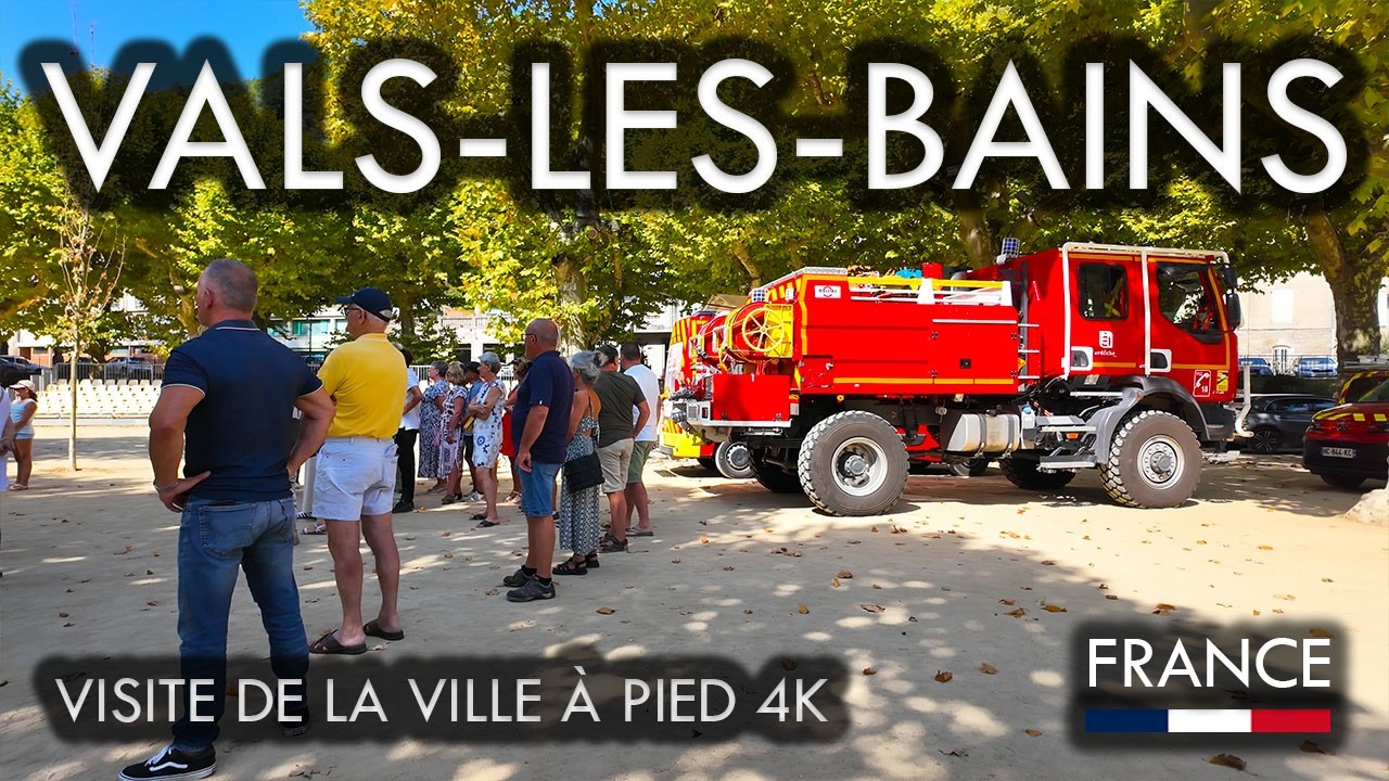 VALS-LES-BAINS 🇫🇷 | Flânerie tranquille dans la ville thermale en 4K