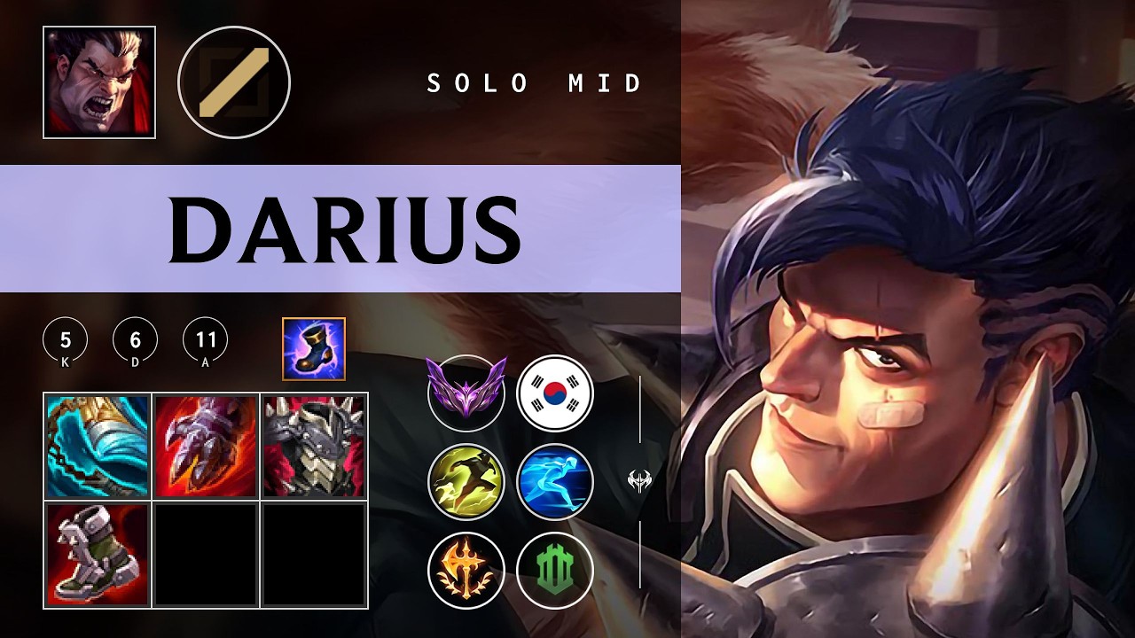 Darius Mid vs Kled - KR Master Patch 26.06