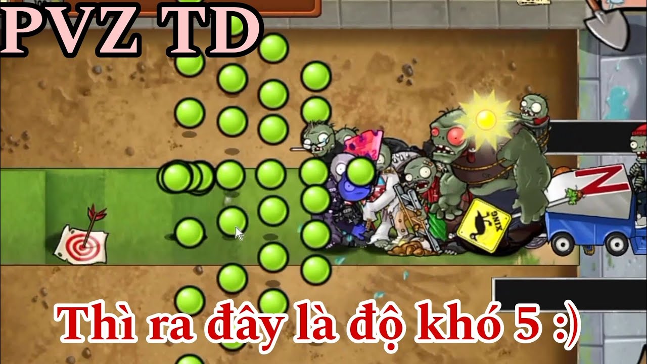 Plants vs Zombies TD: Tôi trải nghiệm mod có cấp độ khó 5, cây mạnh nhưng zombies còn mạnh hơn !!