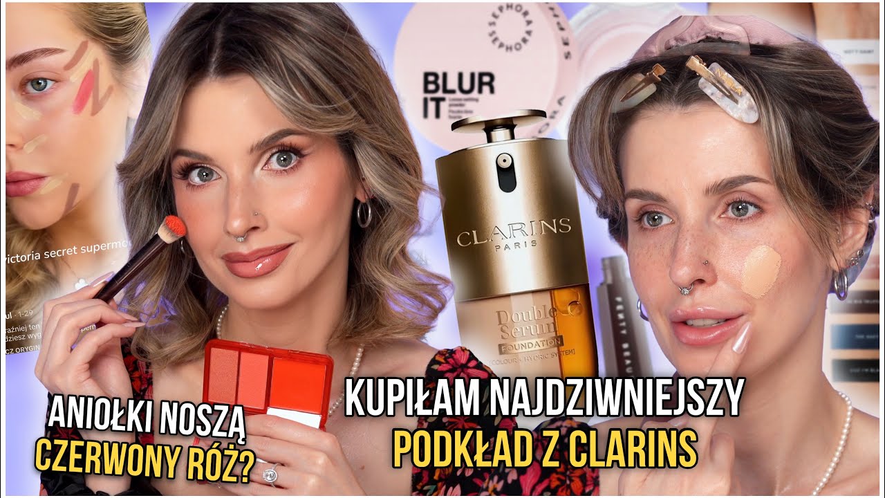 Clarins podkład+serum?😬- Nowości z Sephory i makijaż jak u modelek Victoria Secret✨