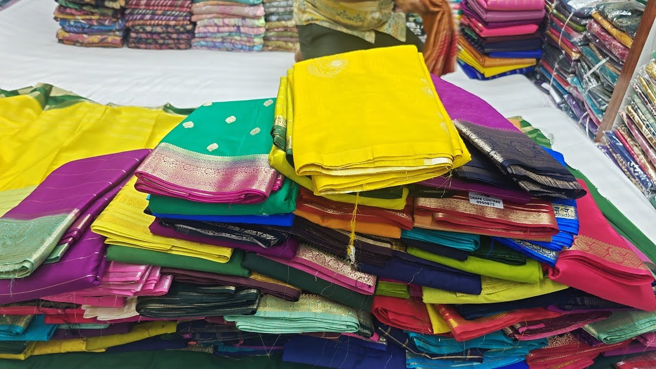 BIG CLEARANCE SALES chickpet bangalore wholesale sarees single saree courier available