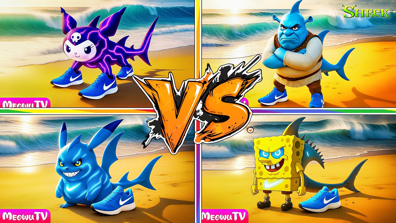 🔥 SIGMA BOY x BRAINROT EXTINCTION - SPONGEBOB 😎 🆚 BRAINROT KUROMI 🆚 PIKACHU POKEMON 🆚 SHREK