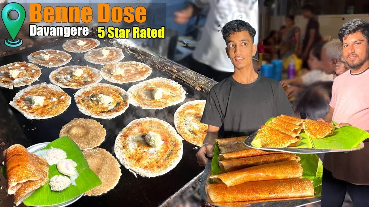 Highest Selling Benne Dosa in Davangere | Sells 5000 Dosa Daily | Street Food India