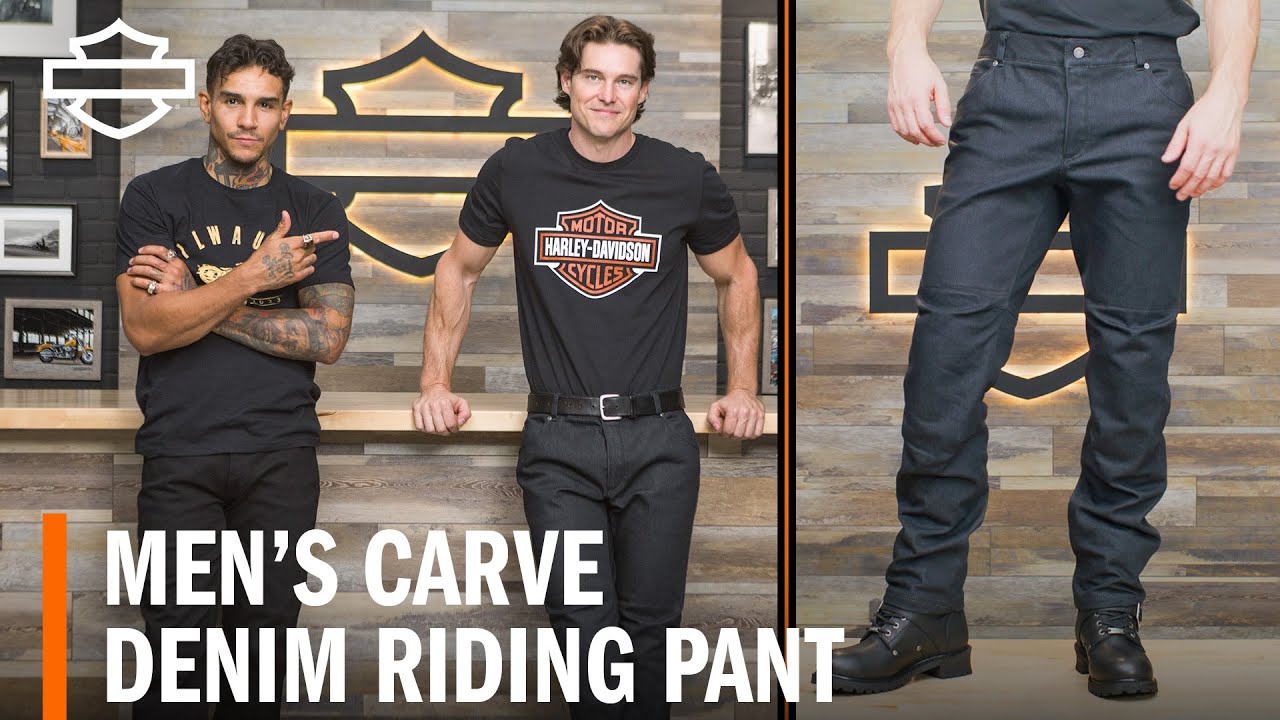 Harley-Davidson Men's Carve Denim Riding Pants Overview