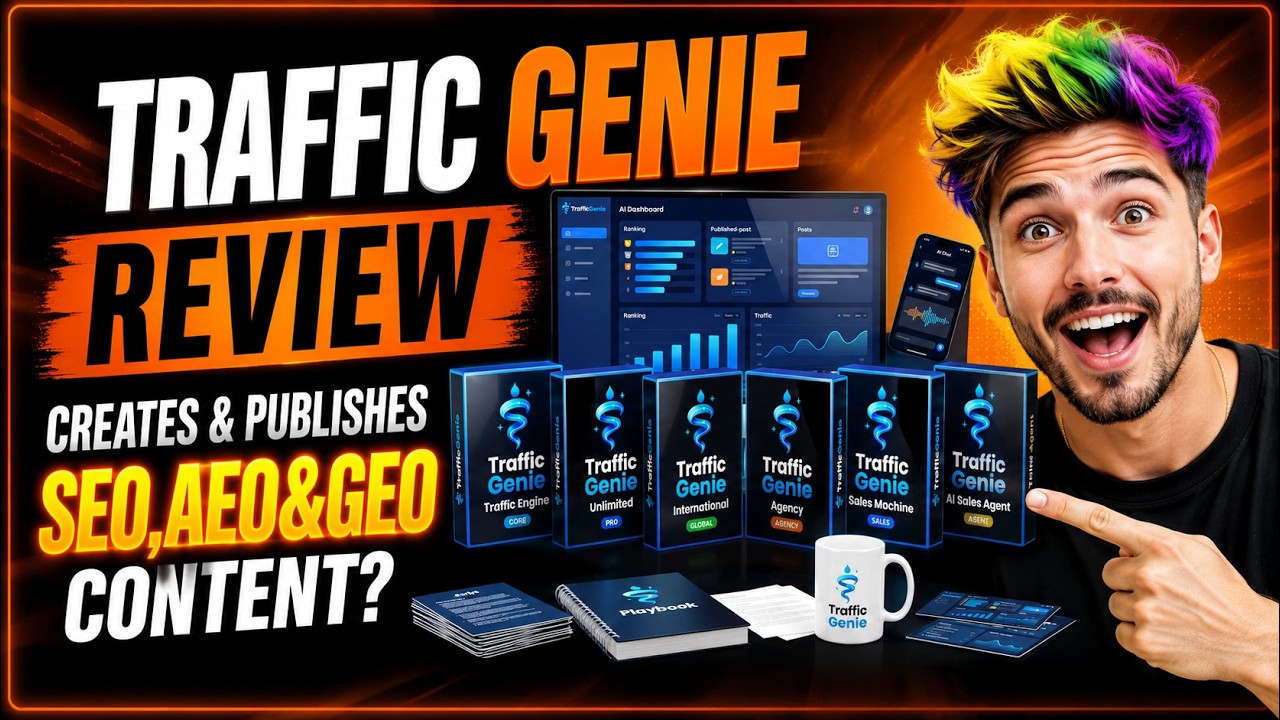 Traffic Genie Review- 📲💻[LIVE] AI Creates & Publishes SEO,AEO&GEO Content?💻📲⚡FREE AI Bonus💲💰💸
