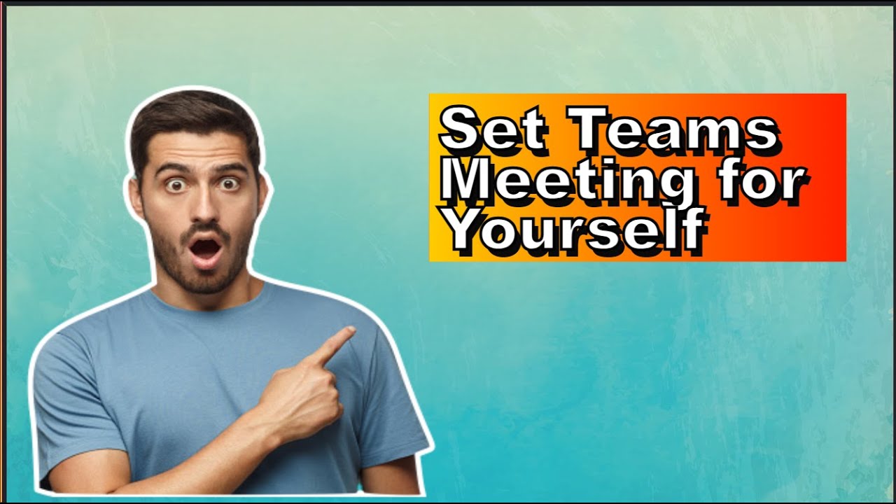 How to Set Teams Meeting ONLY for Yourself without inviting anybody else