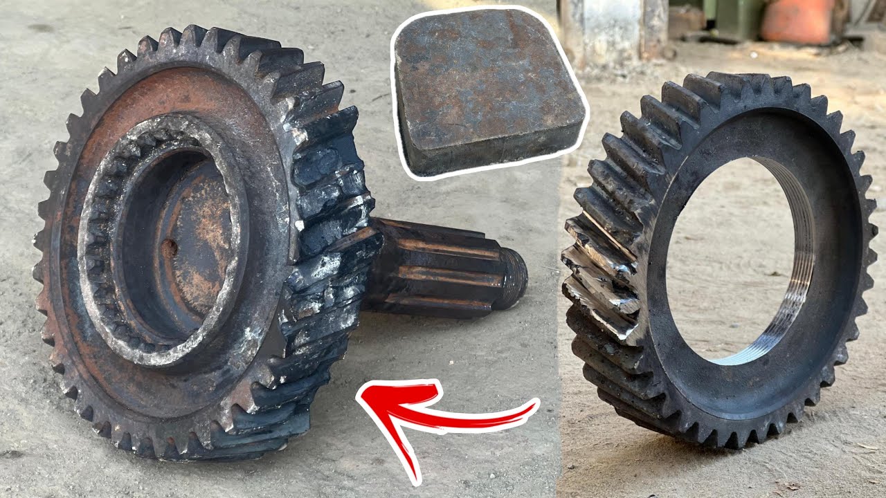 Broken Helical Gear Rebuild from Scratch –Full Restoration Guide	