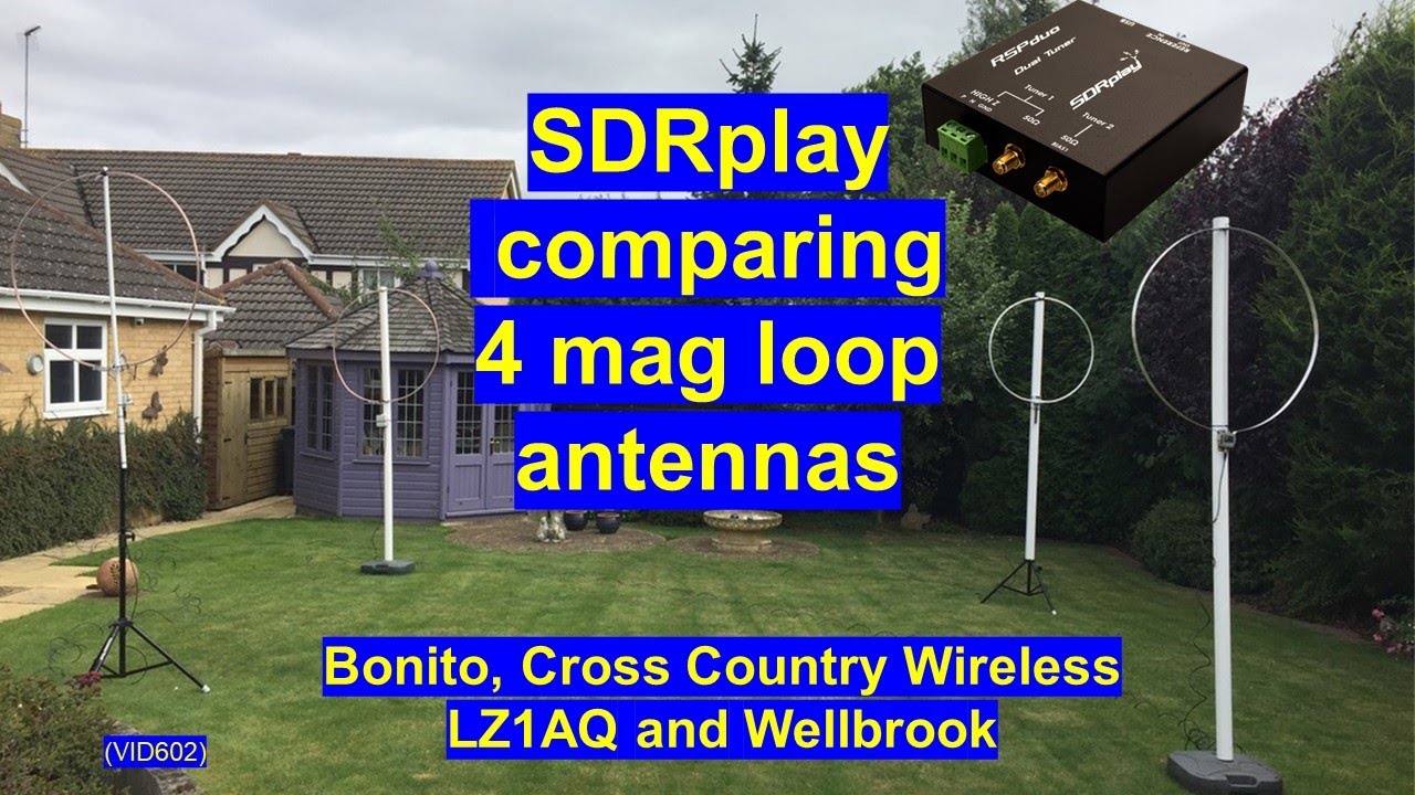 SDRplay comparison of 4 popular magnetic loop antennas