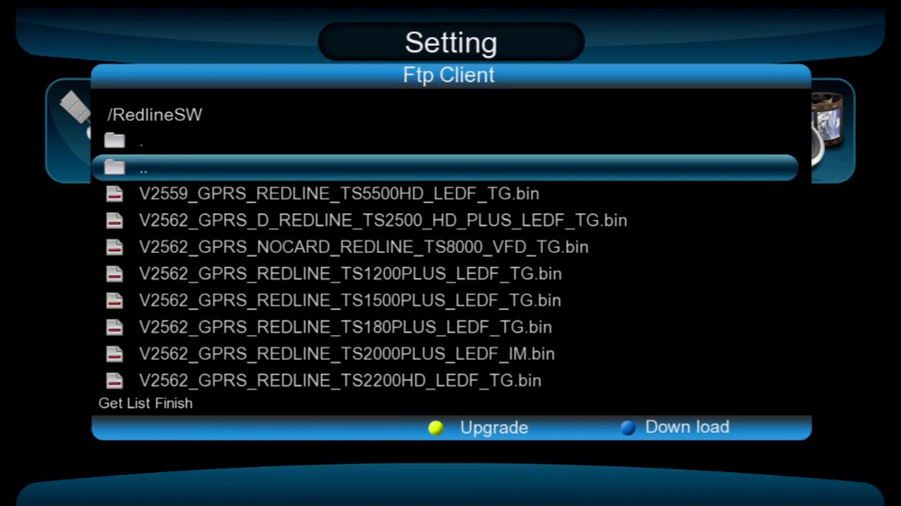 2)- Redline - TS2500 - Software update from FTP servers.