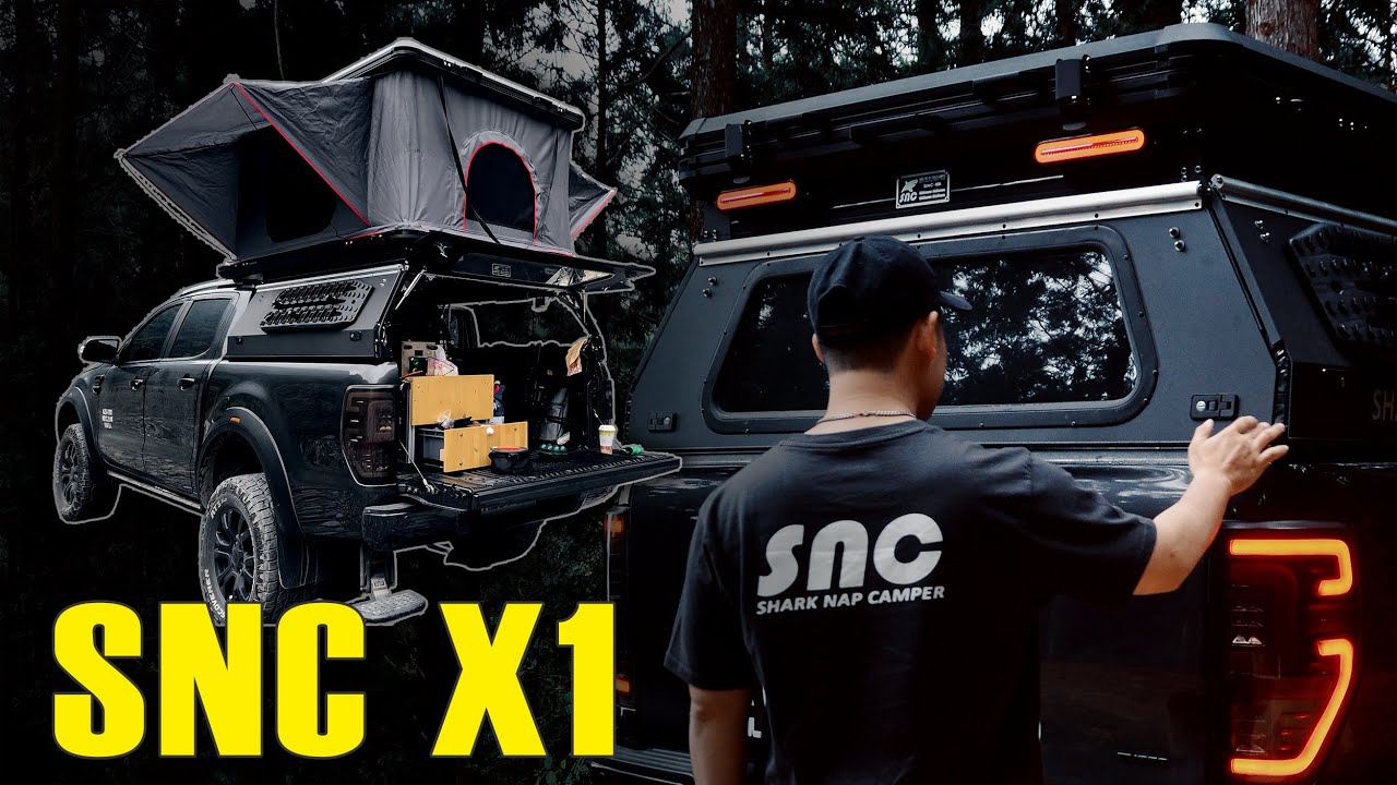 Shark Nap Camper 鯊魚露營 什麼?! 一款可以直接從車內上下的車頂帳 SNC X1 超輕量鋁合金露營帳篷  皮卡露營 貨卡野營 車頂帳