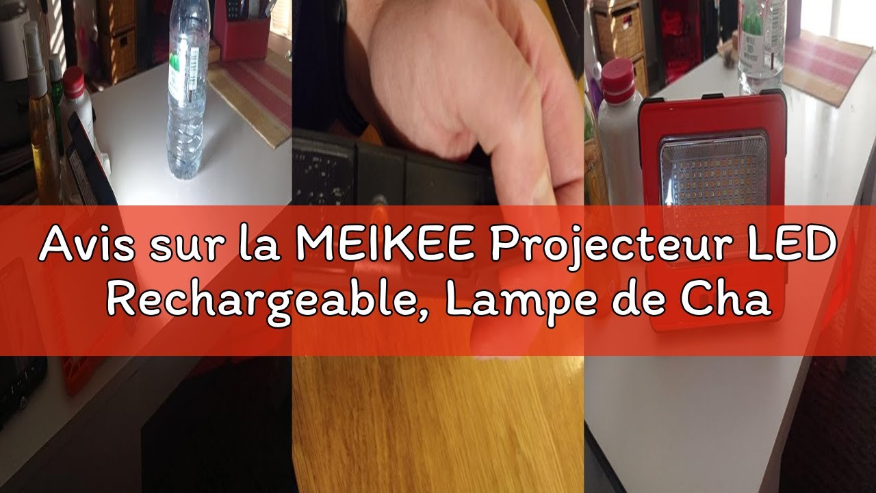 Avis sur la MEIKEE Projecteur LED Rechargeable, Lampe de Chantier Portable de Batterie Rechargeable