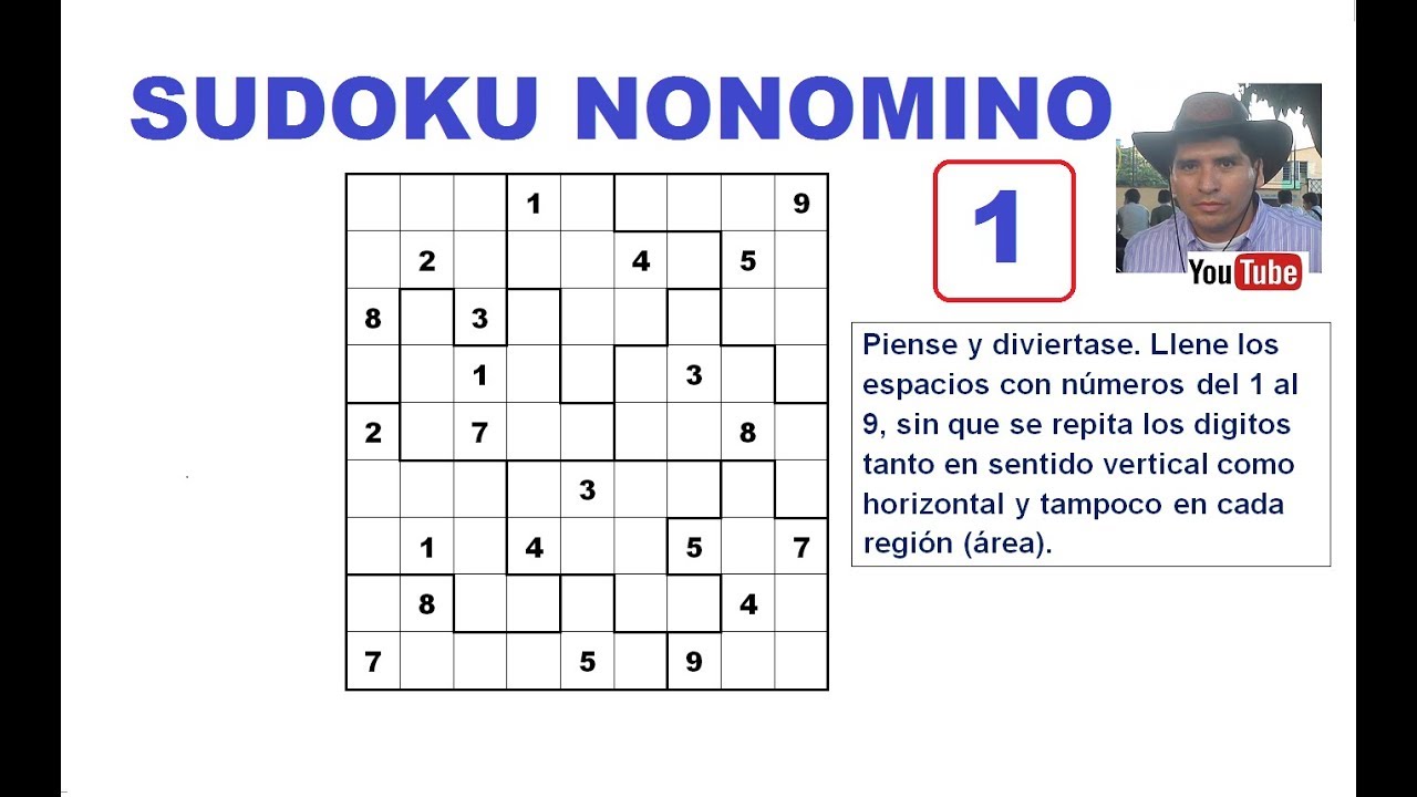 (1) Cómo resolver un SUDOKU NONOMINO de 9x9.