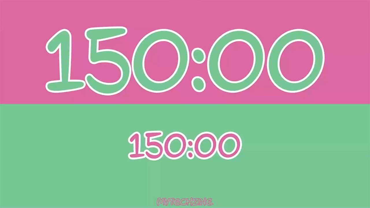 150 Minute Timer Countdown With Alarm